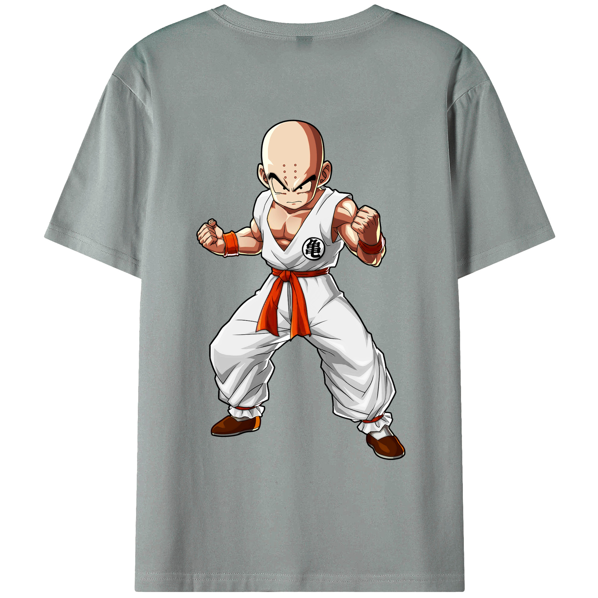 （画像用） ドラゴンボール クリリン DRAGON BALL krillin 綿100％ メンズ半袖Tシャツ（バックプリント） 通気性